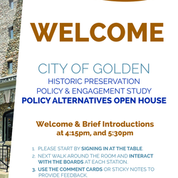 Golden Historic Preservation and Engagement Study - Policy Alternatives Open House  thumbnail icon