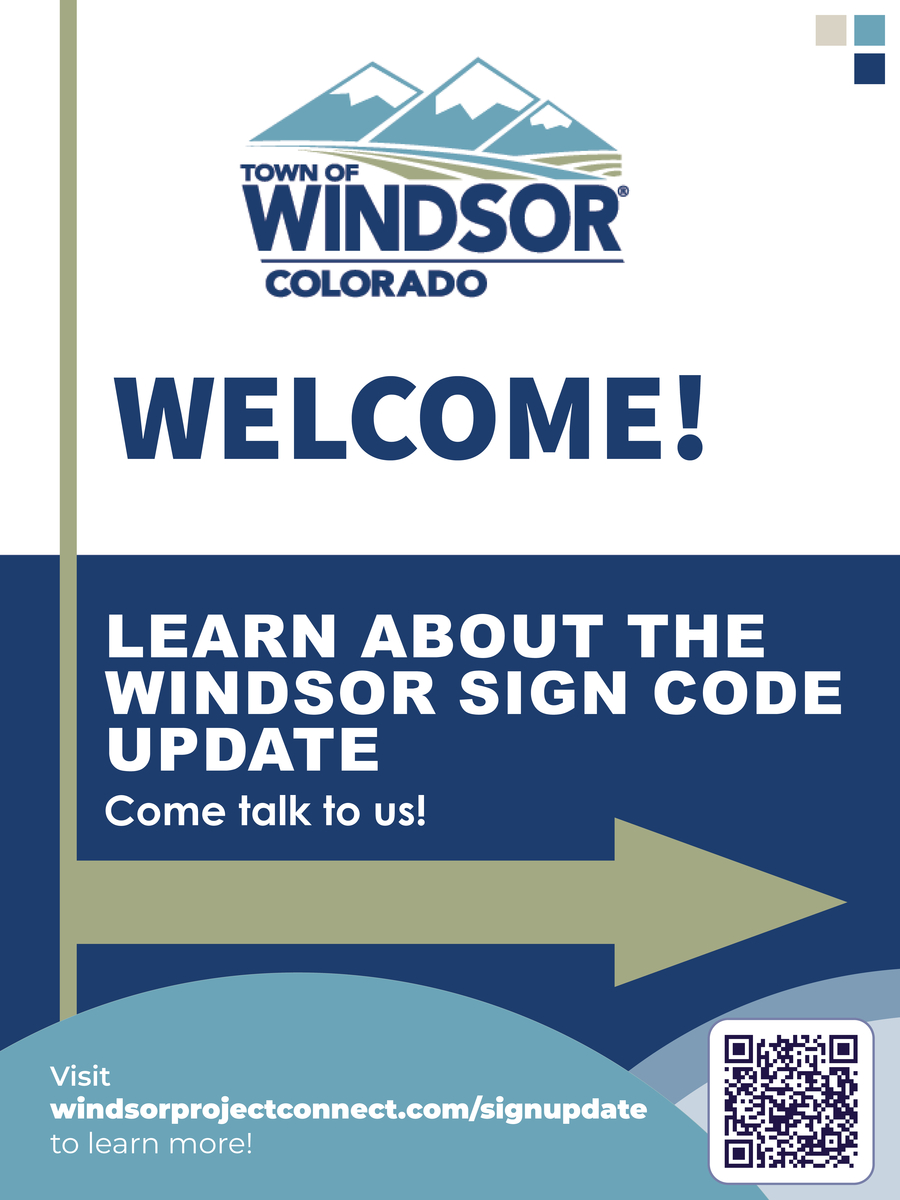 Welcome and website QR code